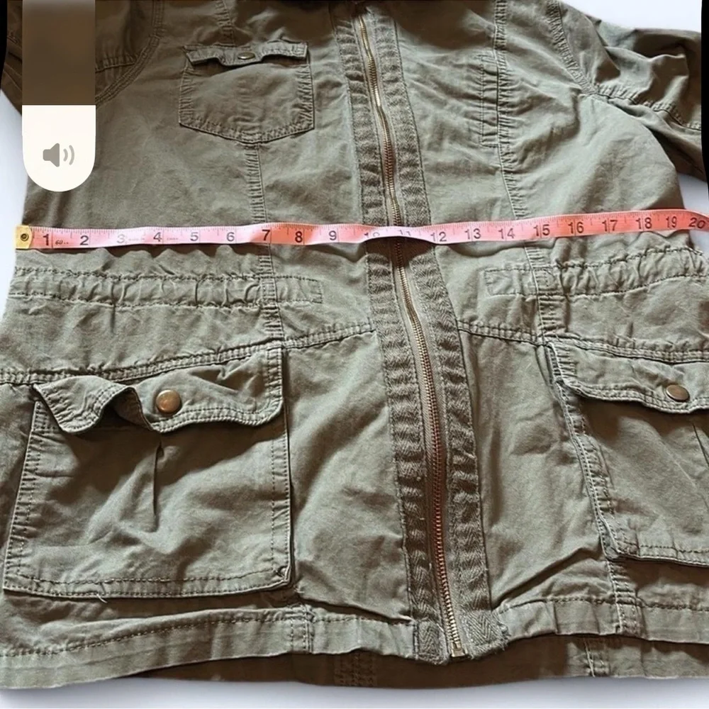 Ashley by 26 International Youth Green Utility Jacket Military Anorak Size Large
